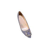 Diamante Embellished Cloth High Heel Pumps - 10cm